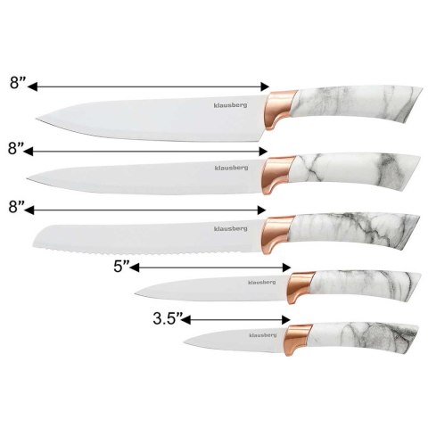 ZESTAW 5 NOŻY KUCHENNYCH W STOJAKU KLAUSBERG KB-7800 ZESTAW 5 NOŻY KUCHENNYCH W STOJAKU KLAUSBERG KB-7800