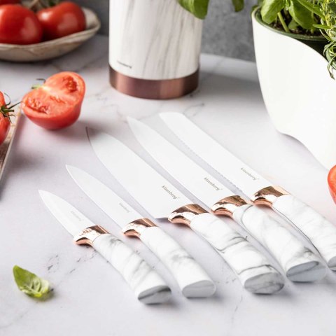 ZESTAW 5 NOŻY KUCHENNYCH W STOJAKU KLAUSBERG KB-7800 ZESTAW 5 NOŻY KUCHENNYCH W STOJAKU KLAUSBERG KB-7800